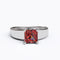 Solitaire Gold Engagement with 1ct Princess Cut Ruby - 01SG05R
